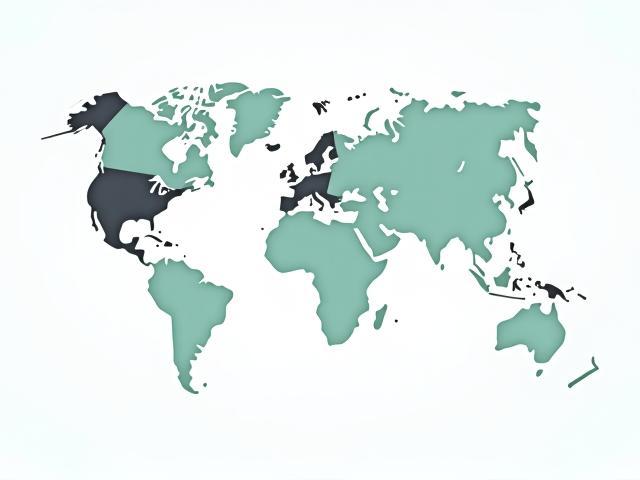 Graphic illustrating global digital connection disparities